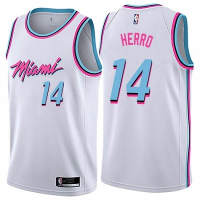 Nike Miami Heat #14 Tyler Herro White NBA Swingman City Edition Jersey Men's